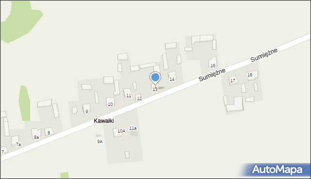 Sumiężne, Sumiężne, 13, mapa Sumiężne