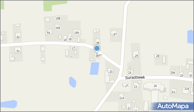 Suradówek, Suradówek, 19, mapa Suradówek