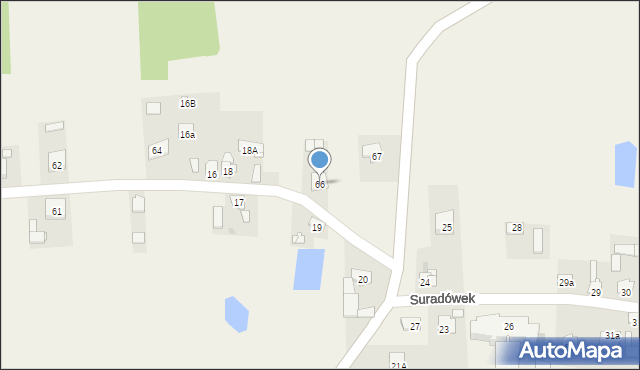 Suradówek, Suradówek, 66, mapa Suradówek