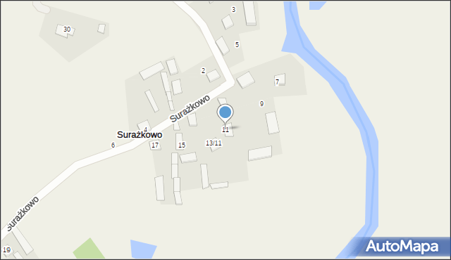 Surażkowo, Surażkowo, 11, mapa Surażkowo