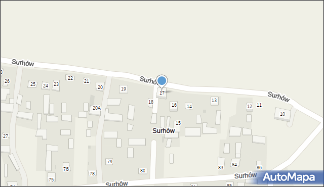 Surhów, Surhów, 17, mapa Surhów