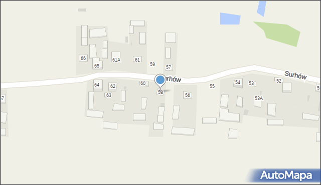 Surhów, Surhów, 58, mapa Surhów
