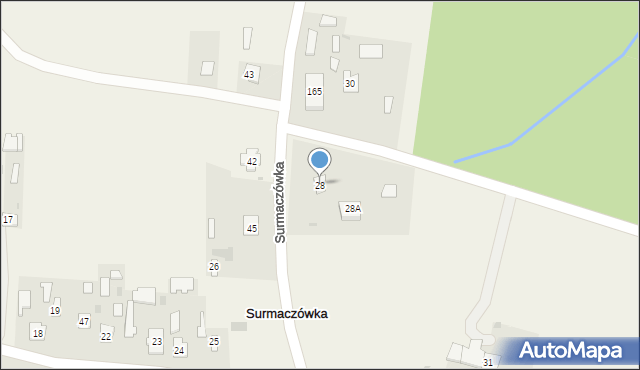 Surmaczówka, Surmaczówka, 28, mapa Surmaczówka