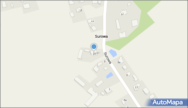 Surowa, Surowa, 10, mapa Surowa