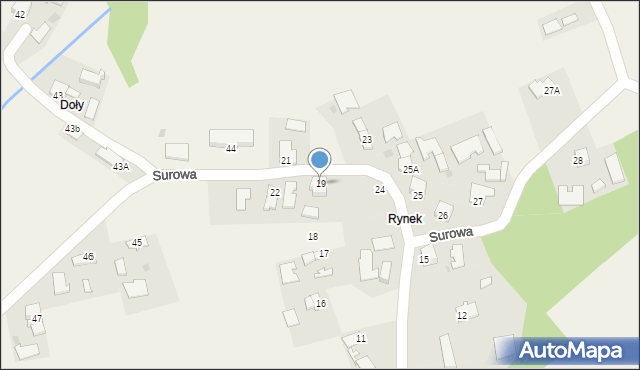 Surowa, Surowa, 19, mapa Surowa