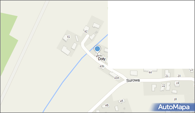 Surowa, Surowa, 43, mapa Surowa