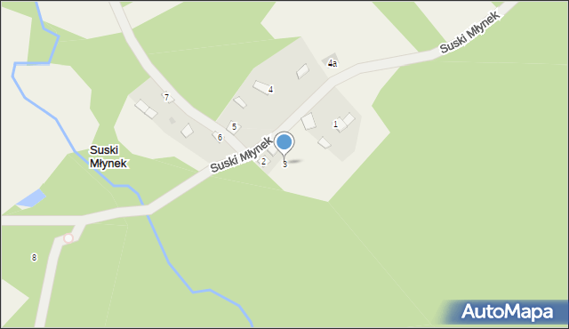 Suski Młynek, Suski Młynek, 3, mapa Suski Młynek