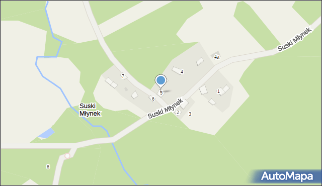 Suski Młynek, Suski Młynek, 5, mapa Suski Młynek