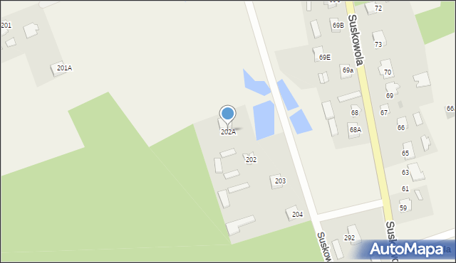 Suskowola, Suskowola, 202A, mapa Suskowola