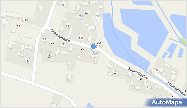 Suskrajowice, Suskrajowice, 19A, mapa Suskrajowice