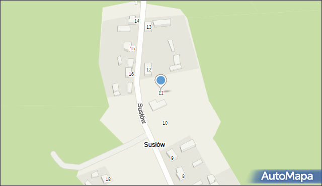 Susłów, Susłów, 11, mapa Susłów