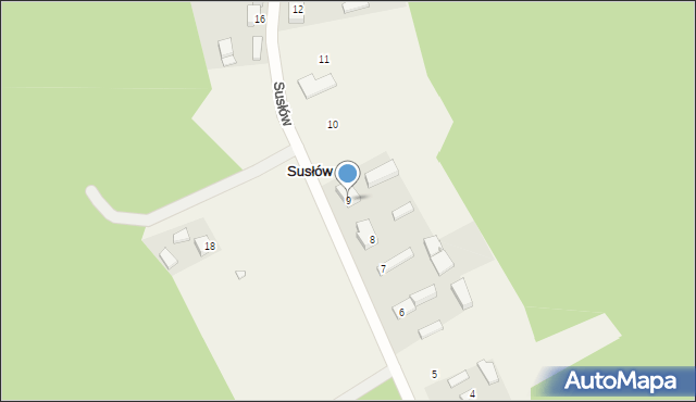 Susłów, Susłów, 9, mapa Susłów