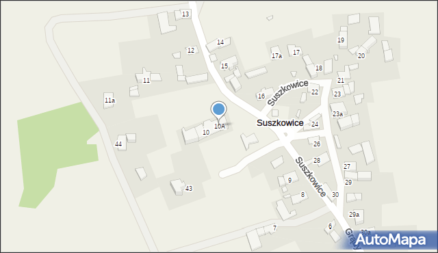 Suszkowice, Suszkowice, 10A, mapa Suszkowice