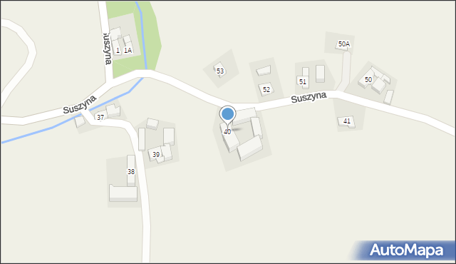 Suszyna, Suszyna, 40, mapa Suszyna