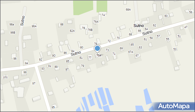 Sutno, Sutno, 75B, mapa Sutno