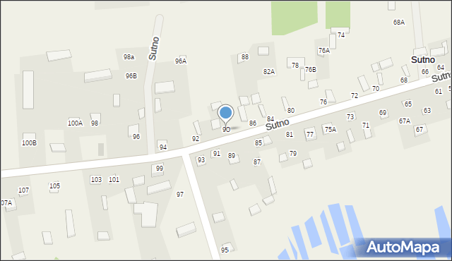 Sutno, Sutno, 90, mapa Sutno