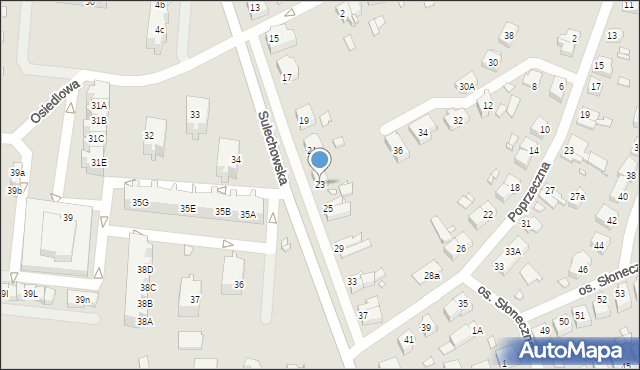 Świebodzin, Sulechowska, 23, mapa Świebodzin