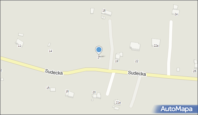 Świeradów-Zdrój, Sudecka, 17, mapa Świeradów-Zdrój