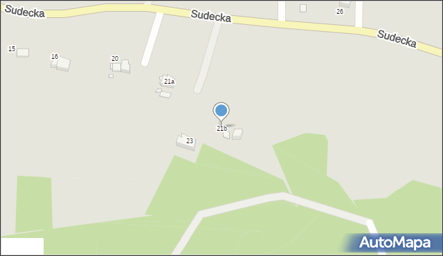Świeradów-Zdrój, Sudecka, 21b, mapa Świeradów-Zdrój