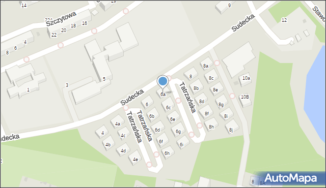 Świętochłowice, Sudecka, 6a, mapa Świętochłowice