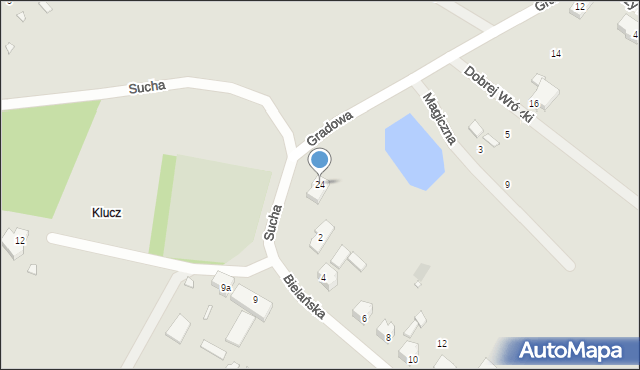 Szczecin, Sucha, 24, mapa Szczecina