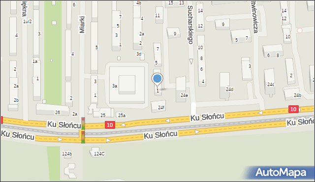 Szczecin, Sucharskiego Henryka, mjr., 1, mapa Szczecina