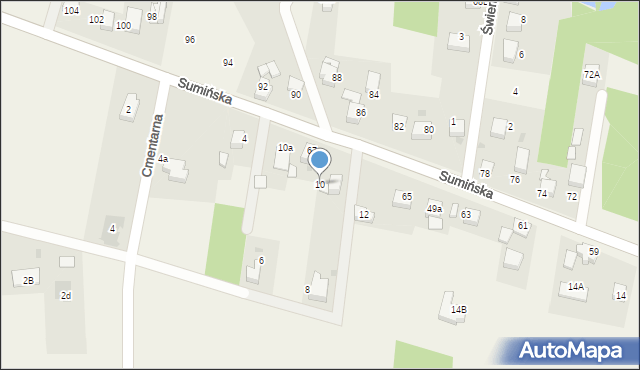 Szczerbice, Sumińska, 10, mapa Szczerbice