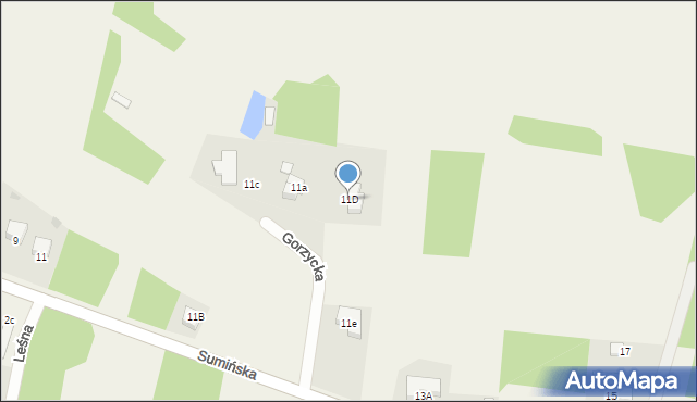 Szczerbice, Sumińska, 11D, mapa Szczerbice