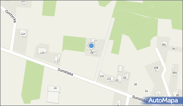 Szczerbice, Sumińska, 15, mapa Szczerbice