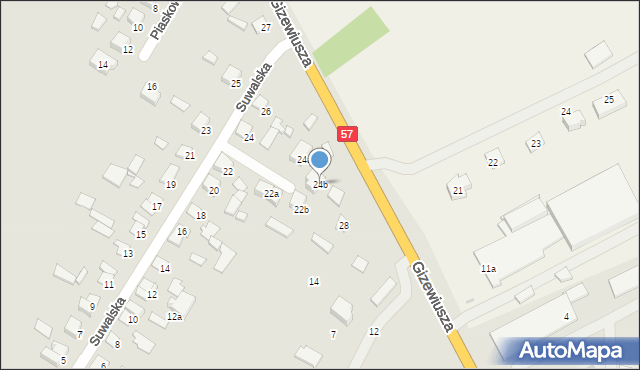 Szczytno, Suwalska, 24b, mapa Szczytno