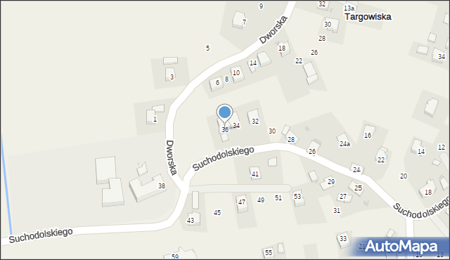 Targowiska, Suchodolskiego Macieja, ks., 36, mapa Targowiska