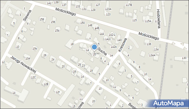 Tarnów, Sucha, 10, mapa Tarnów
