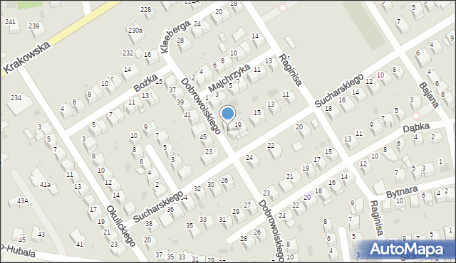 Tarnów, Sucharskiego Henryka, mjr., 21, mapa Tarnów