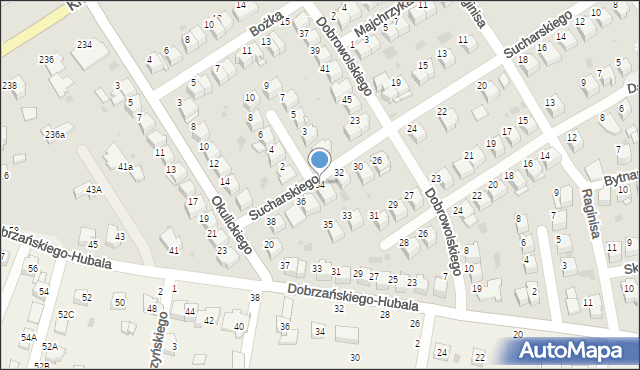 Tarnów, Sucharskiego Henryka, mjr., 34, mapa Tarnów