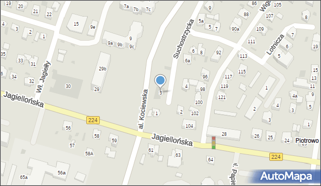Tczew, Suchostrzycka, 3, mapa Tczew