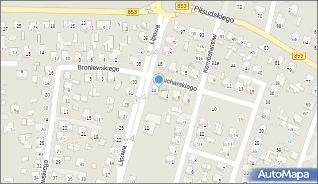 Tomaszów Lubelski, Sucharskiego Henryka, mjr., 2, mapa Tomaszów Lubelski
