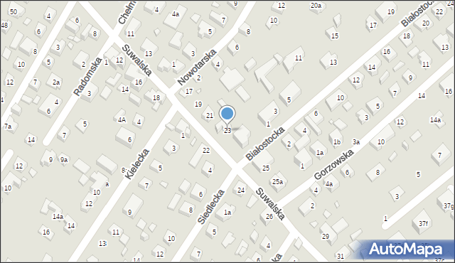 Toruń, Suwalska, 23, mapa Torunia