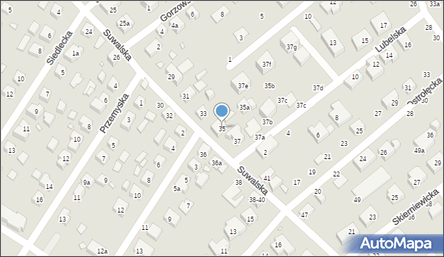 Toruń, Suwalska, 35, mapa Torunia