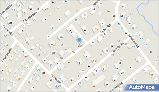 Toruń, Suwalska, 37d, mapa Torunia