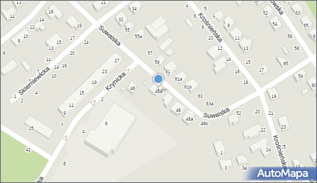 Toruń, Suwalska, 46a, mapa Torunia