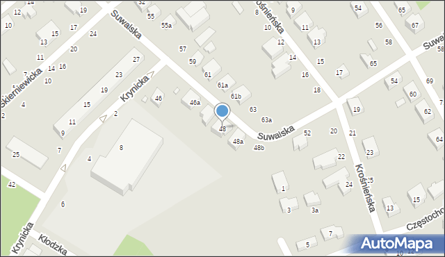 Toruń, Suwalska, 48, mapa Torunia