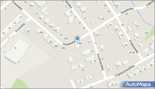 Toruń, Suwalska, 52A, mapa Torunia