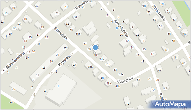 Toruń, Suwalska, 61, mapa Torunia