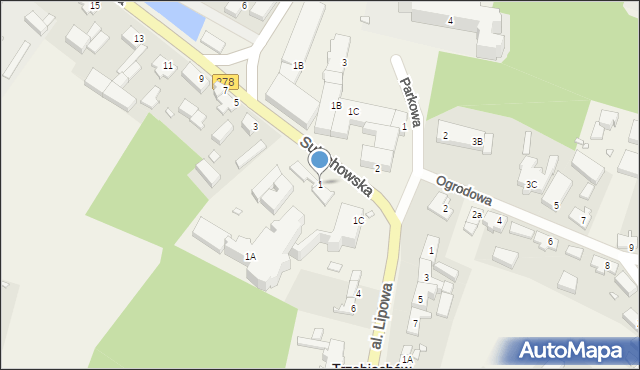 Trzebiechów, Sulechowska, 1, mapa Trzebiechów