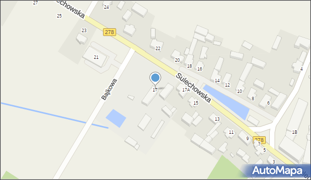 Trzebiechów, Sulechowska, 17, mapa Trzebiechów