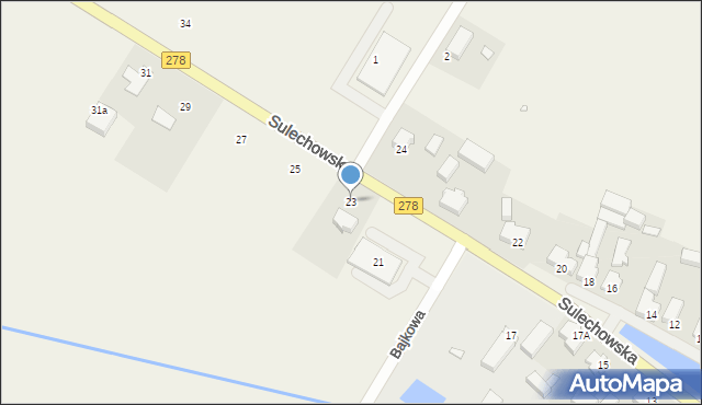 Trzebiechów, Sulechowska, 23, mapa Trzebiechów