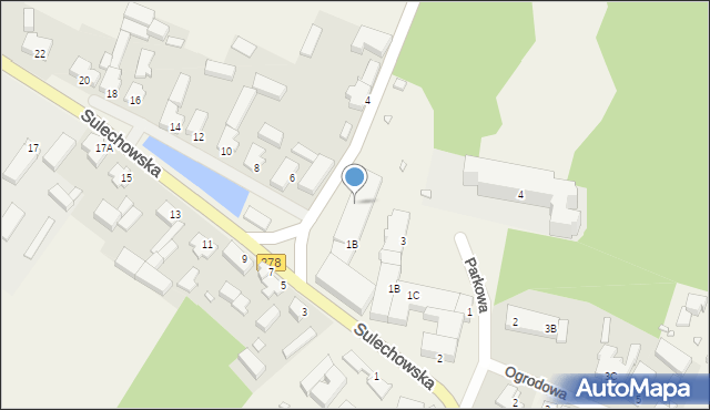 Trzebiechów, Sulechowska, 2c, mapa Trzebiechów