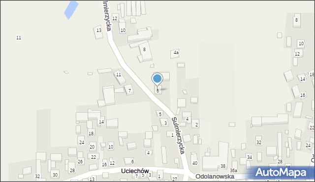 Uciechów, Sulmierzycka, 6, mapa Uciechów