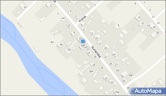 Uhowo, Surażska, 10B, mapa Uhowo