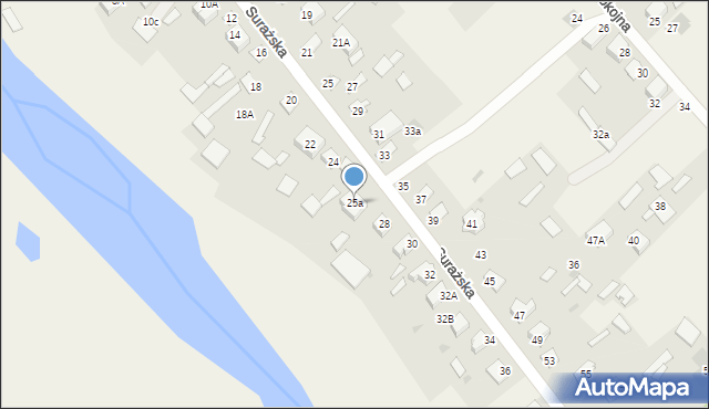 Uhowo, Surażska, 26a, mapa Uhowo